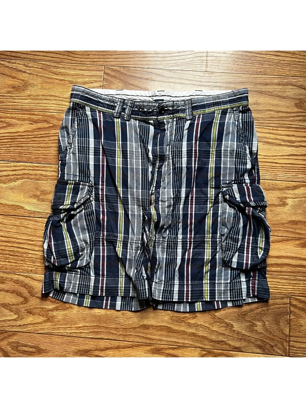 Vintage Y2K Polo Ralph Lauren Plaid Cargo Shorts Streetwear Grunge Surf Skater